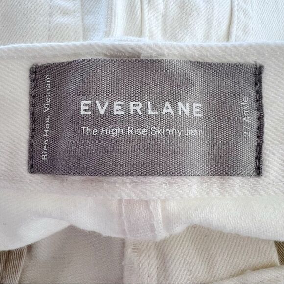NEW Everlane The High Rise Skinny Jean White 27 Regular - Picture 8 of 9